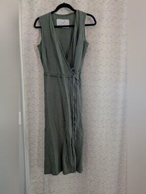 NotPerfectLinen Althea Sleeveless Wrap Dress